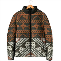 Bula Fiji Tapa Padded Jacket Fijian Masi Vintage Vibes - Polynesian Pride