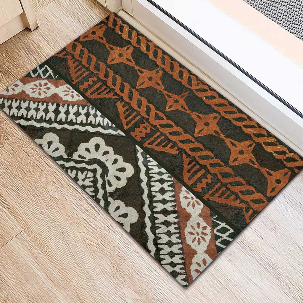 Bula Fiji Tapa Rubber Doormat Fijian Masi Vintage Vibes - Polynesian Pride