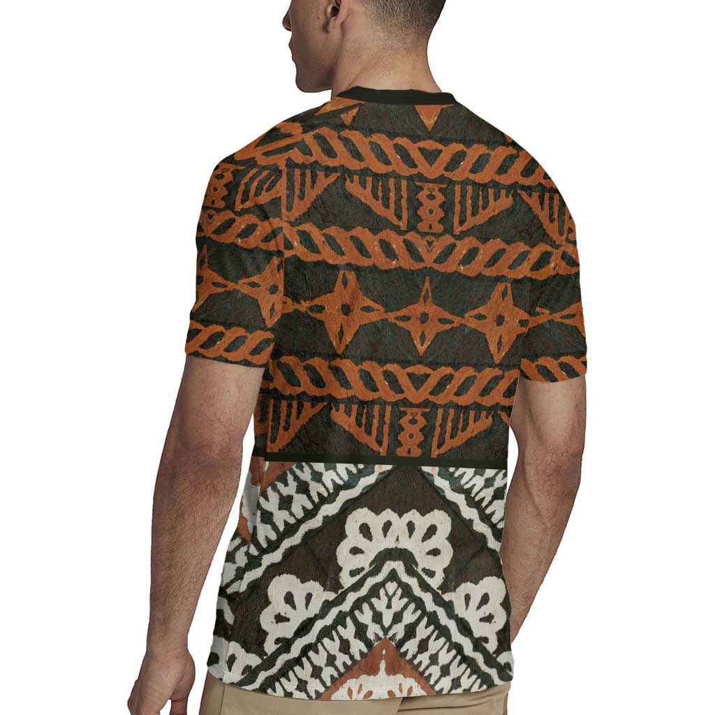 Bula Fiji Tapa Rugby Jersey Fijian Masi Vintage Vibes - Polynesian Pride