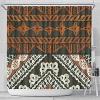 Bula Fiji Tapa Shower Curtain Fijian Masi Vintage Vibes LT14 - Polynesian Pride