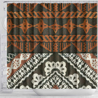 Bula Fiji Tapa Shower Curtain Fijian Masi Vintage Vibes LT14 - Polynesian Pride