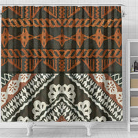 Bula Fiji Tapa Shower Curtain Fijian Masi Vintage Vibes LT14 - Polynesian Pride