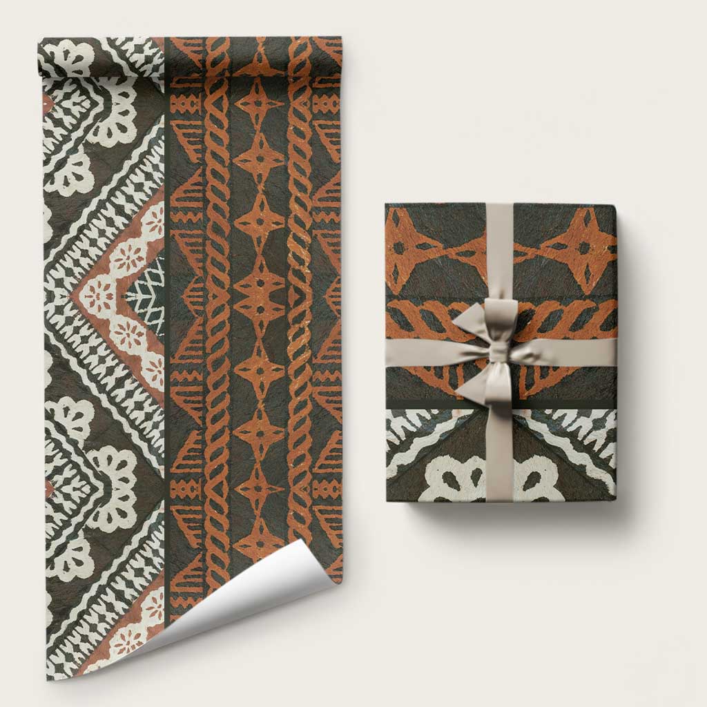 Bula Fiji Tapa Wrapping Paper Fijian Masi Vintage Vibes - Polynesian Pride