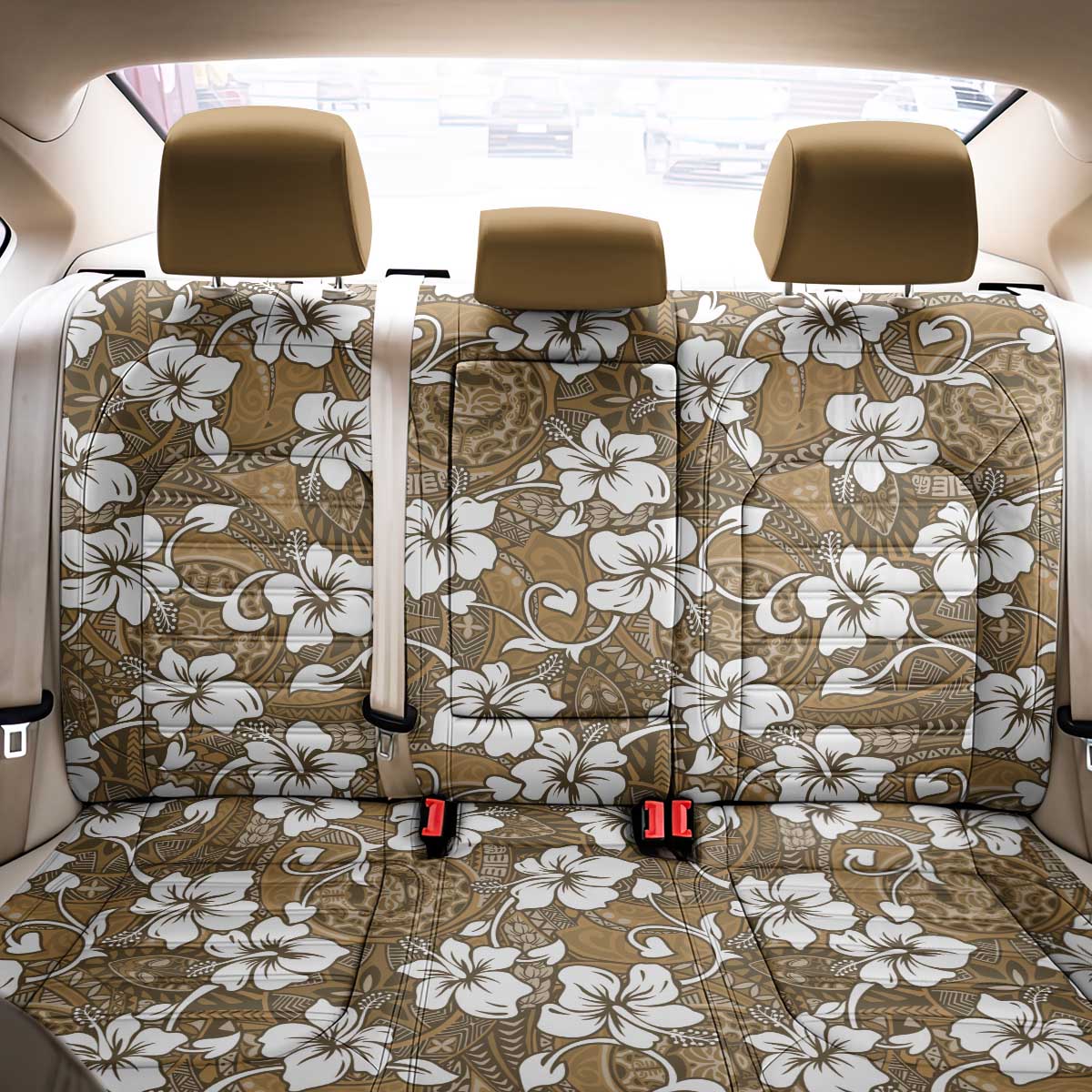 Kuvui Bula Fiji Back Car Seat Cover Fijian Tapa Seamless Hibiscus LT14 - Polynesian Pride