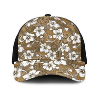 Kuvui Bula Fiji Baseball Net Cap Fijian Tapa Seamless Hibiscus - Polynesian Pride