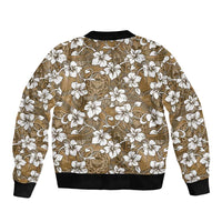 Kuvui Bula Fiji Bomber Jacket Fijian Tapa Seamless Hibiscus LT14 - Polynesian Pride