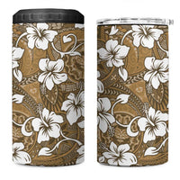 Kuvui Bula Fiji 4 in 1 Can Cooler Tumbler Fijian Tapa Seamless Hibiscus - Polynesian Pride