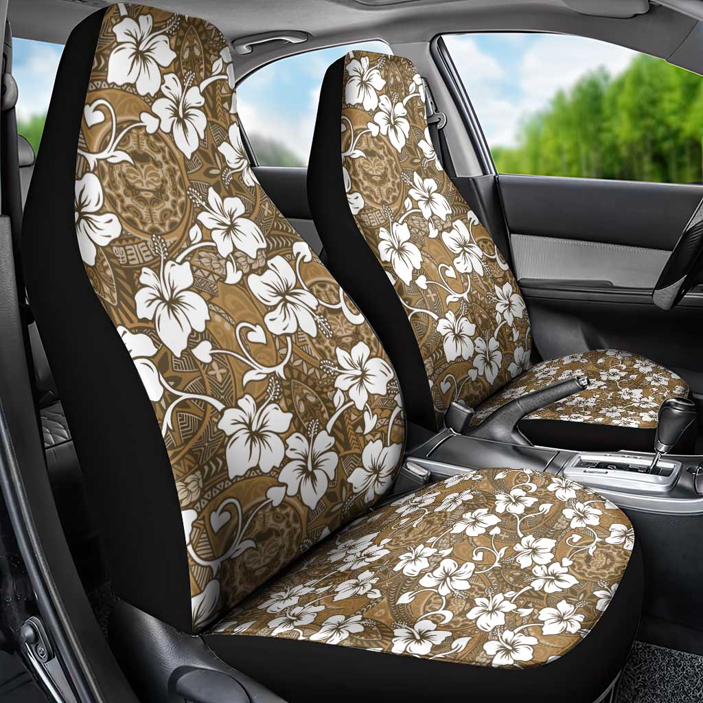 Kuvui Bula Fiji Car Seat Cover Fijian Tapa Seamless Hibiscus LT14 - Polynesian Pride