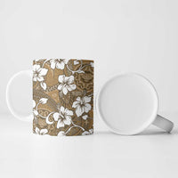 Kuvui Bula Fiji Ceramic Mug Fijian Tapa Seamless Hibiscus - Polynesian Pride