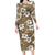 Kuvui Bula Fiji Family Matching Long Sleeve Bodycon Dress and Hawaiian Shirt Fijian Tapa Seamless Hibiscus - Polynesian Pride