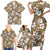 Kuvui Bula Fiji Family Matching Short Sleeve Bodycon Dress and Hawaiian Shirt Fijian Tapa Seamless Hibiscus - Polynesian Pride