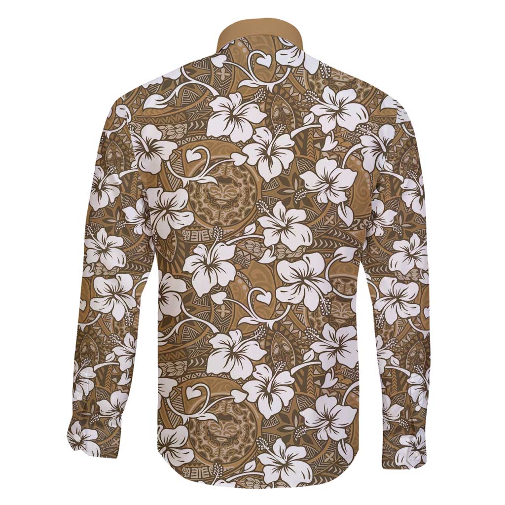 Kuvui Bula Fiji Family Matching Short Sleeve Bodycon Dress and Hawaiian Shirt Fijian Tapa Seamless Hibiscus - Polynesian Pride