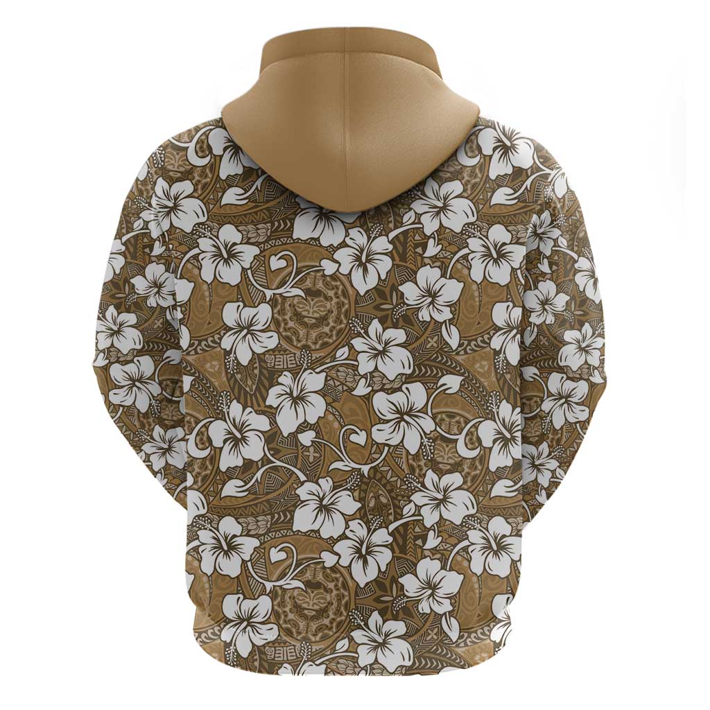 Kuvui Bula Fiji Hoodie Fijian Tapa Seamless Hibiscus - Polynesian Pride