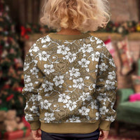 Kuvui Bula Fiji Kid Ugly Christmas Sweater Fijian Tapa Seamless Hibiscus - Polynesian Pride