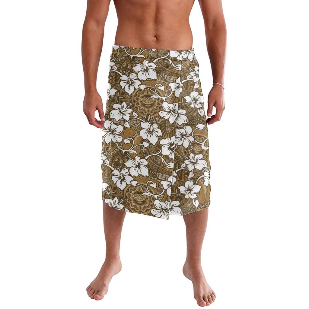 Kuvui Bula Fiji Lavalava Fijian Tapa Seamless Hibiscus LT14 Brown - Polynesian Pride
