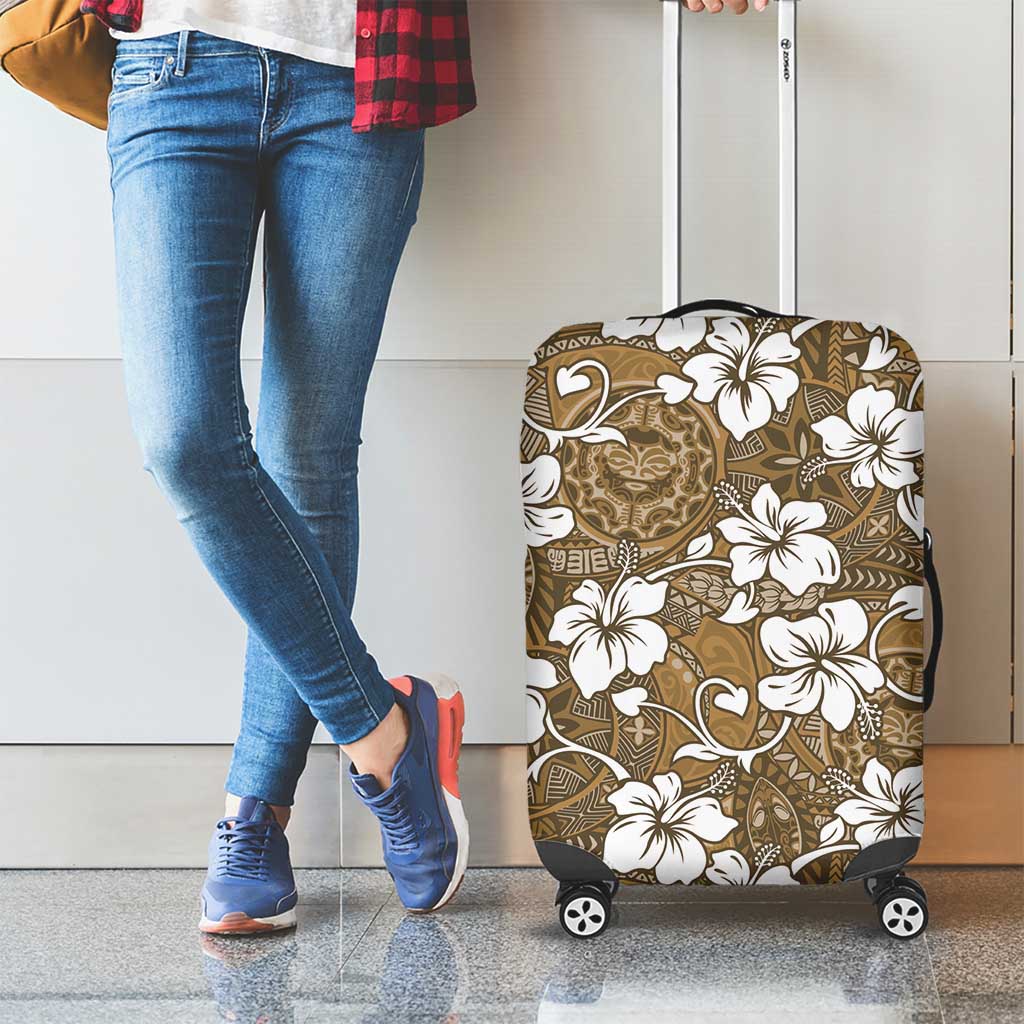 Kuvui Bula Fiji Luggage Cover Fijian Tapa Seamless Hibiscus LT14 - Polynesian Pride