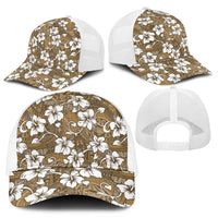 Kuvui Bula Fiji Mesh Trucker Cap Fijian Tapa Seamless Hibiscus - Polynesian Pride