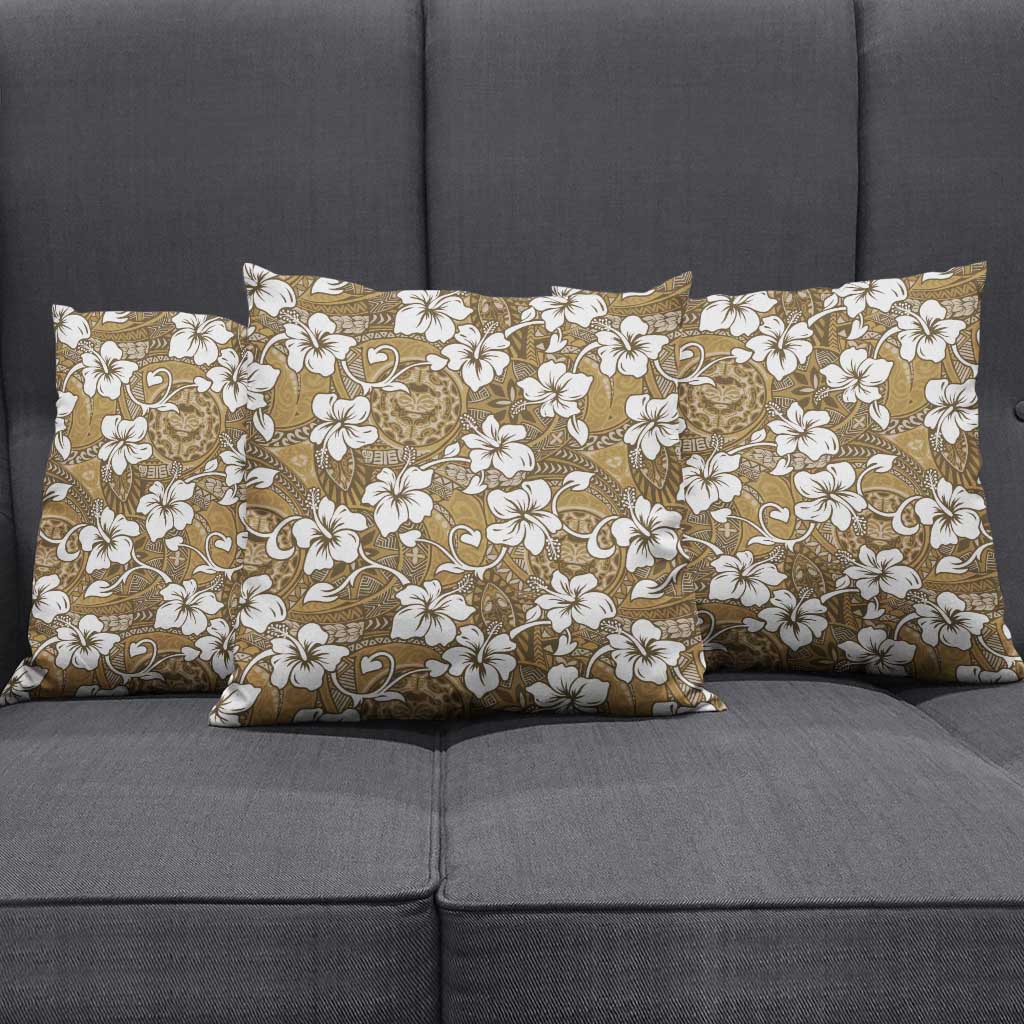 Kuvui Bula Fiji Pillow Cover Fijian Tapa Seamless Hibiscus LT14 - Polynesian Pride