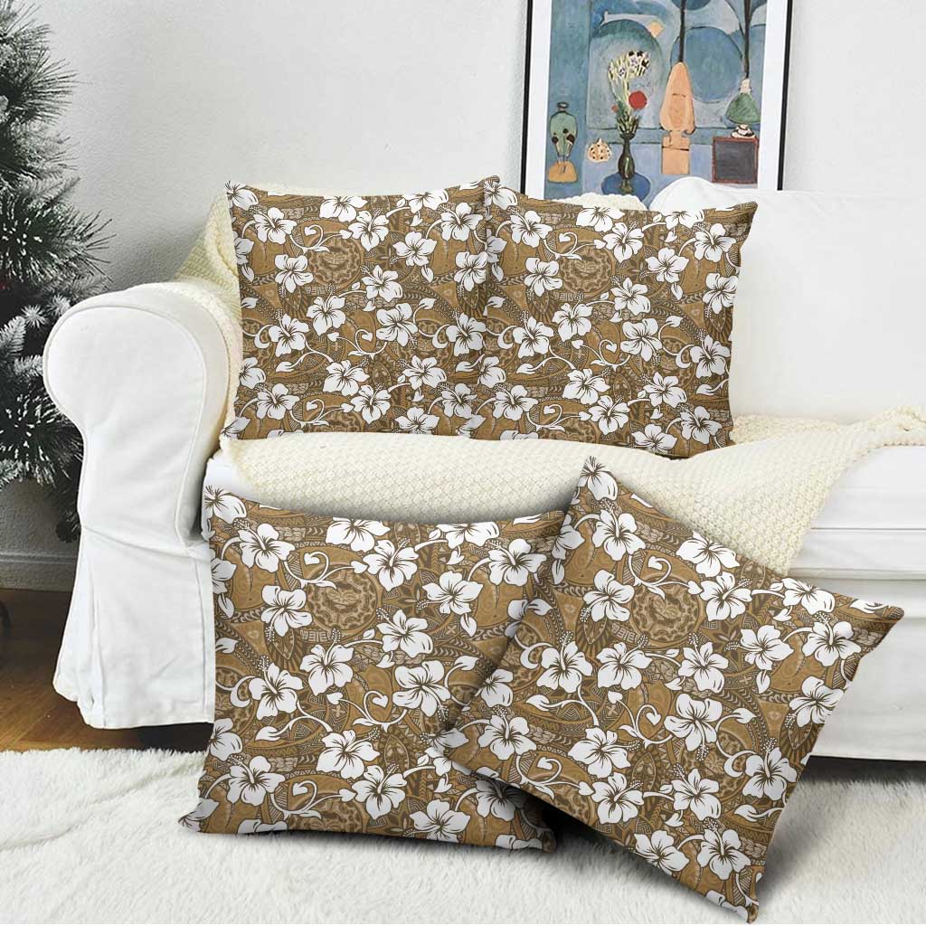 Kuvui Bula Fiji Pillow Cover Fijian Tapa Seamless Hibiscus LT14 - Polynesian Pride