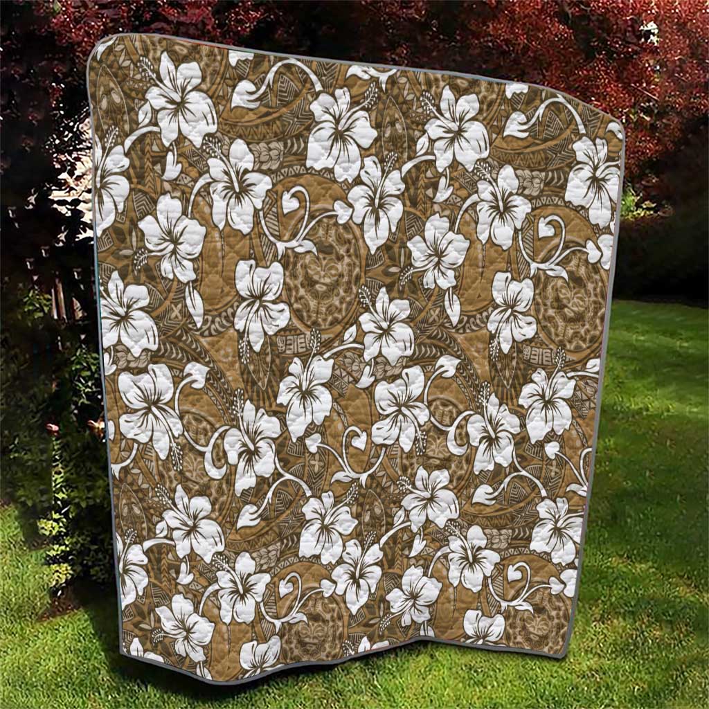 Kuvui Bula Fiji Quilt Fijian Tapa Seamless Hibiscus - Polynesian Pride