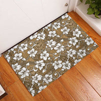 Kuvui Bula Fiji Rubber Doormat Fijian Tapa Seamless Hibiscus - Polynesian Pride