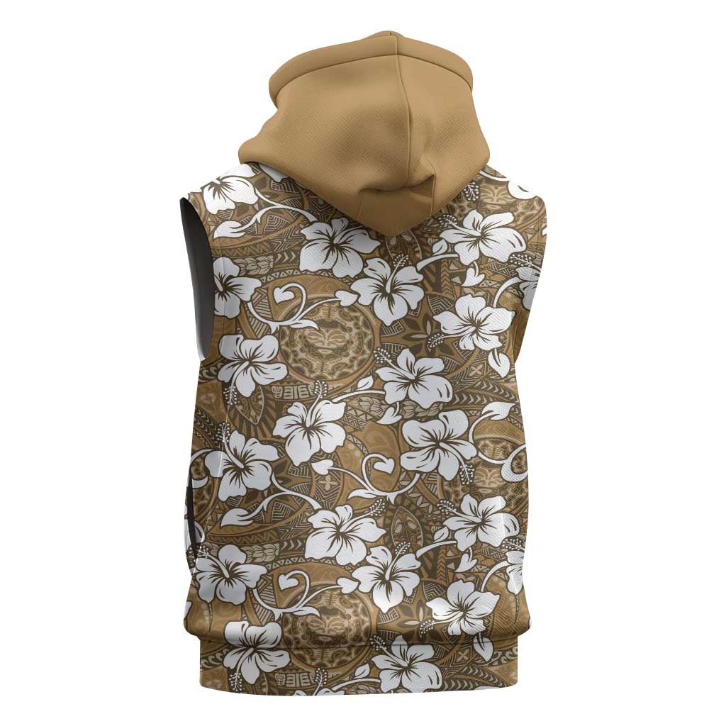 Kuvui Bula Fiji Sleeveless Hoodie Fijian Tapa Seamless Hibiscus LT14 - Polynesian Pride
