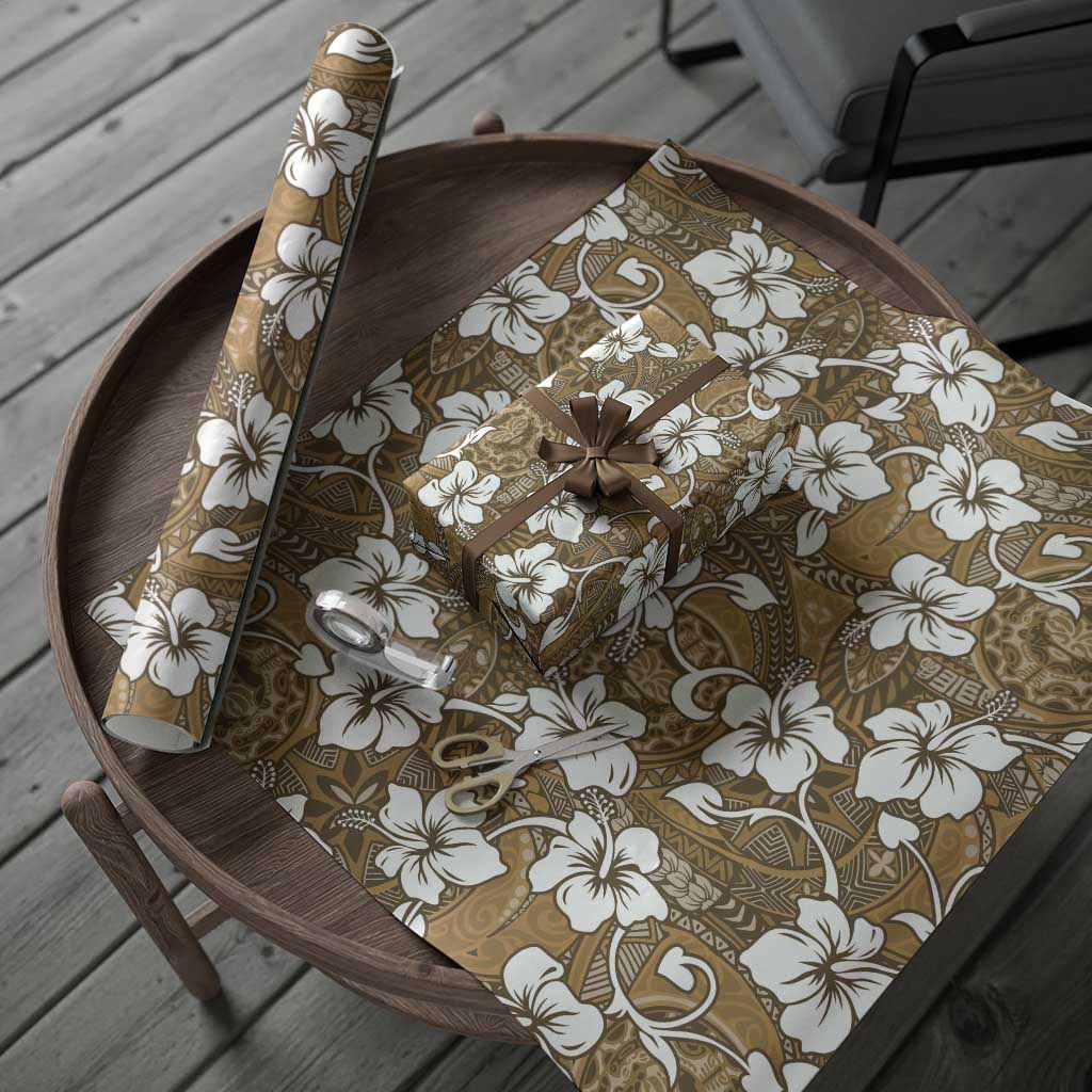Kuvui Bula Fiji Wrapping Paper Fijian Tapa Seamless Hibiscus - Polynesian Pride