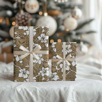 Kuvui Bula Fiji Wrapping Paper Fijian Tapa Seamless Hibiscus - Polynesian Pride