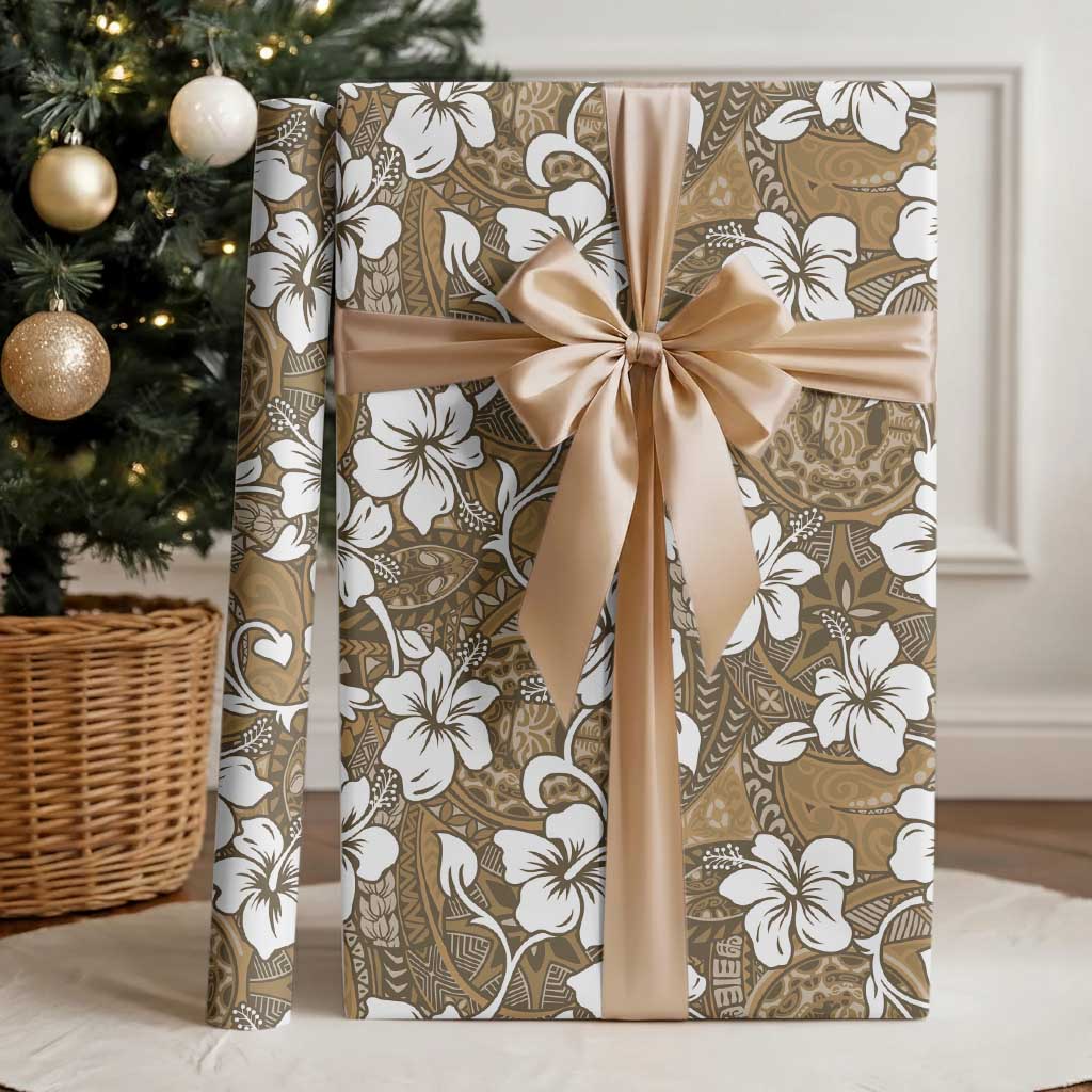 Kuvui Bula Fiji Wrapping Paper Fijian Tapa Seamless Hibiscus - Polynesian Pride
