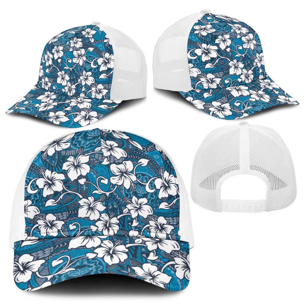 Karakarawa Bula Fiji Baseball Net Cap Fijian Tapa Seamless Hibiscus - Polynesian Pride