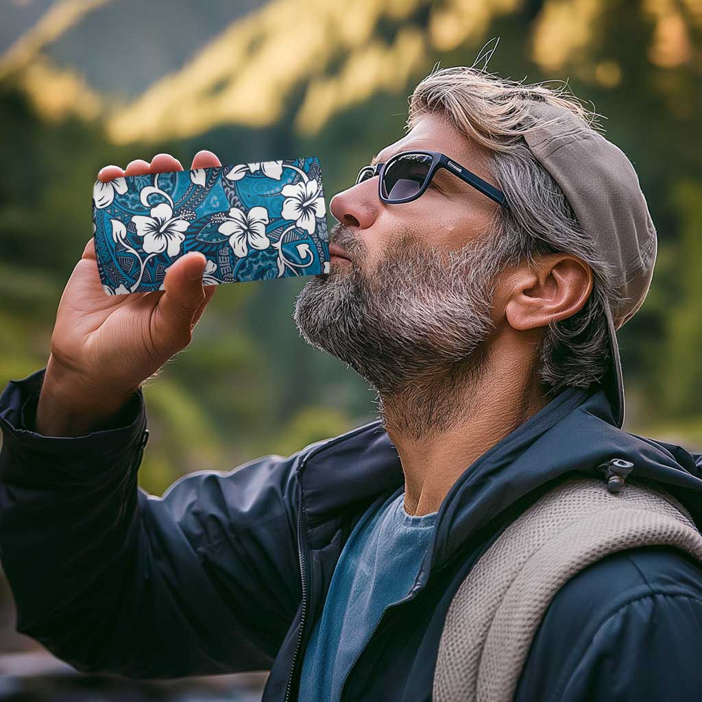 Karakarawa Bula Fiji 4 in 1 Can Cooler Tumbler Fijian Tapa Seamless Hibiscus - Polynesian Pride