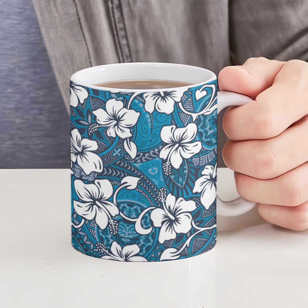 Karakarawa Bula Fiji Ceramic Mug Fijian Tapa Seamless Hibiscus - Polynesian Pride