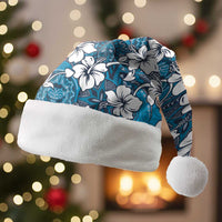 Karakarawa Bula Fiji Christmas Santa Hat Fijian Tapa Seamless Hibiscus - Polynesian Pride