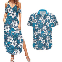 Karakarawa Bula Fiji Couples Matching Summer Maxi Dress and Hawaiian Shirt Fijian Tapa Seamless Hibiscus - Polynesian Pride