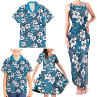 Karakarawa Bula Fiji Family Matching Tank Maxi Dress and Hawaiian Shirt Fijian Tapa Seamless Hibiscus - Polynesian Pride