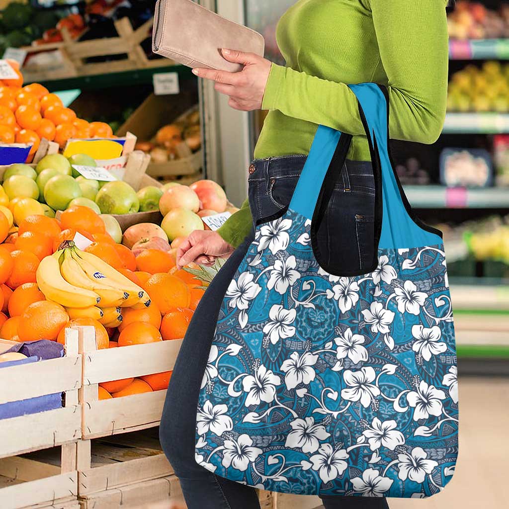 Karakarawa Bula Fiji Grocery Bag Fijian Tapa Seamless Hibiscus - Polynesian Pride
