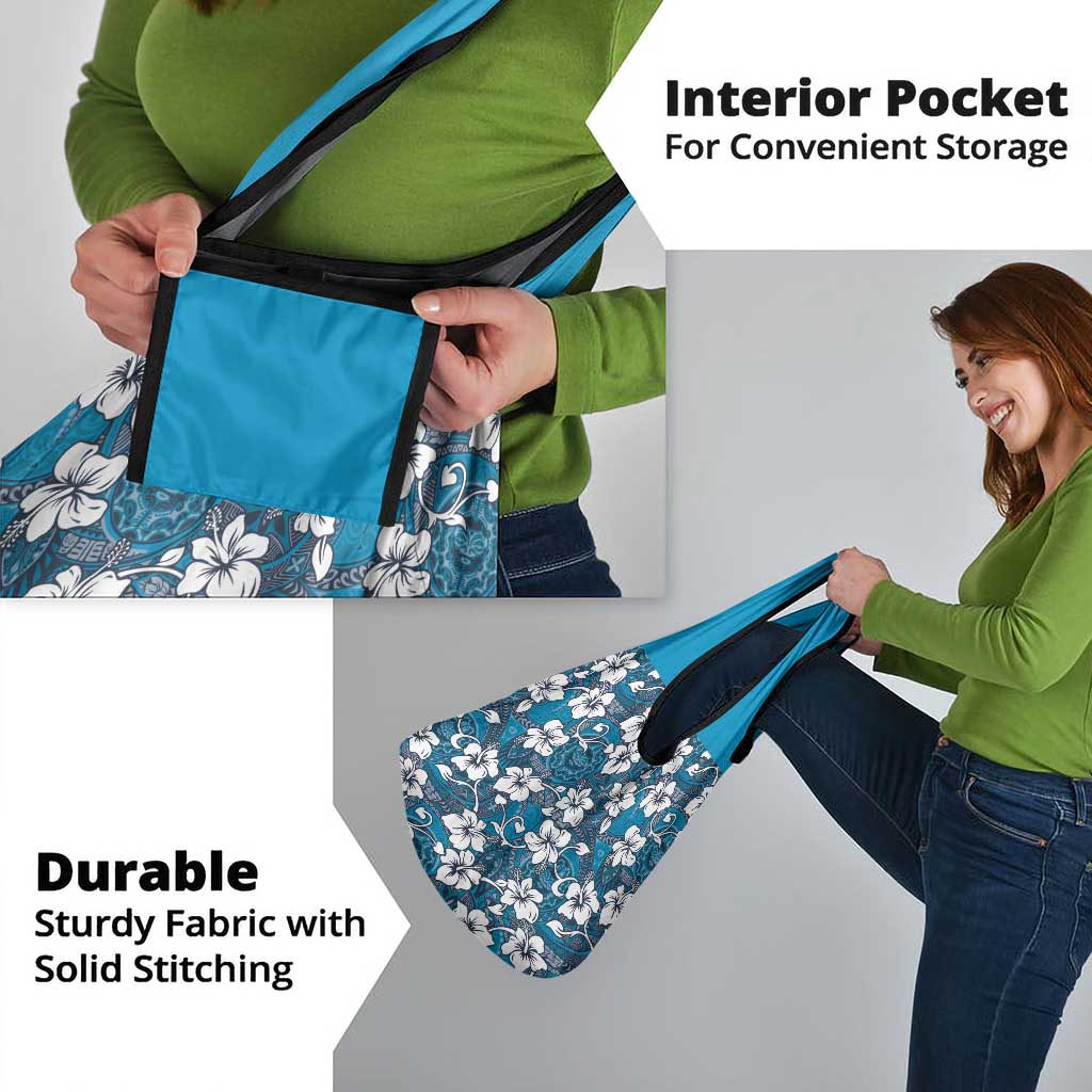 Karakarawa Bula Fiji Grocery Bag Fijian Tapa Seamless Hibiscus - Polynesian Pride