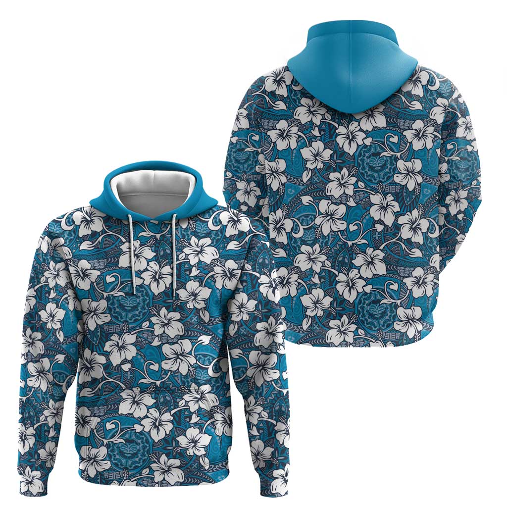 Karakarawa Bula Fiji Hoodie Fijian Tapa Seamless Hibiscus LT14 - Polynesian Pride