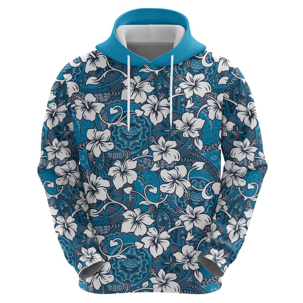 Karakarawa Bula Fiji Hoodie Fijian Tapa Seamless Hibiscus LT14 - Polynesian Pride