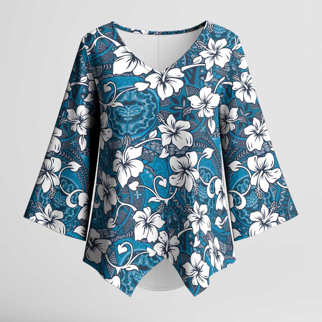 Karakarawa Bula Fiji Kimono Sleeve Blouse Fijian Tapa Seamless Hibiscus - Polynesian Pride