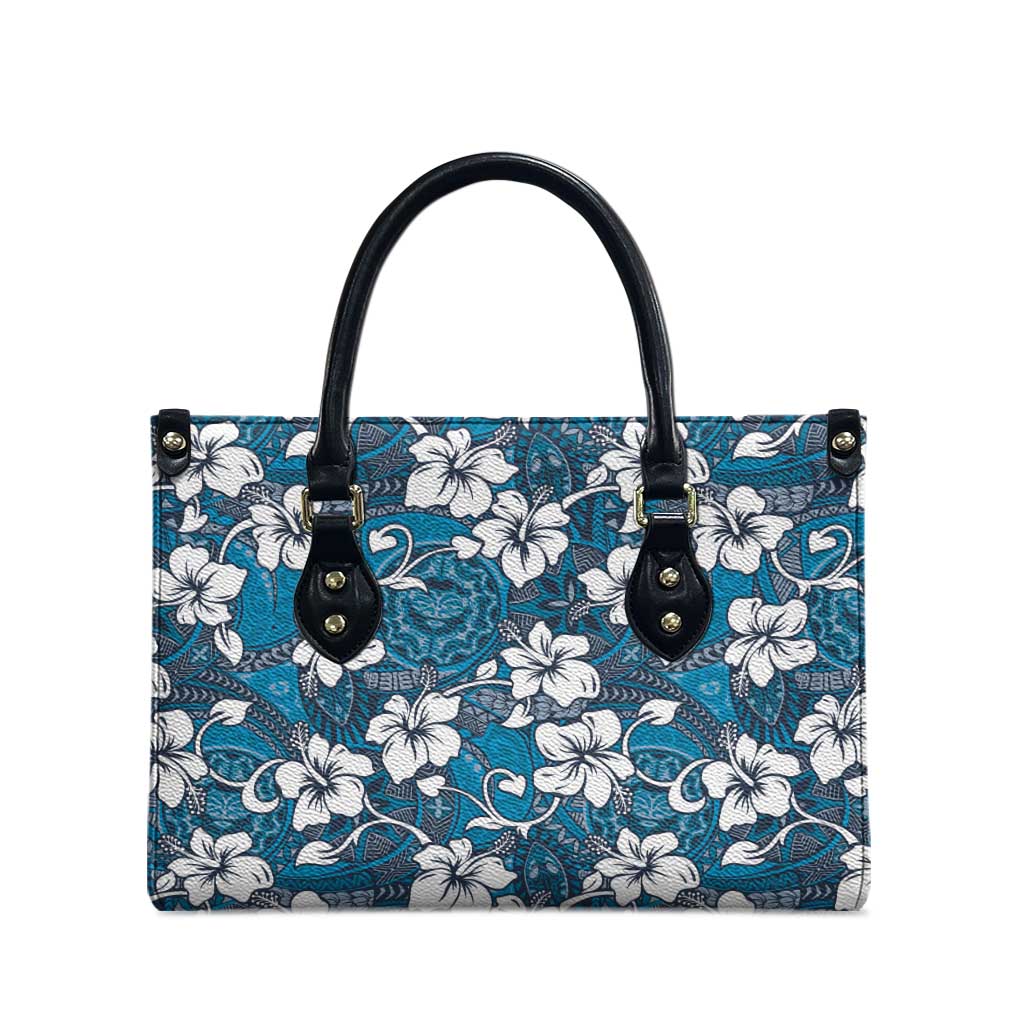 Karakarawa Bula Fiji Leather Bag Fijian Tapa Seamless Hibiscus - Polynesian Pride