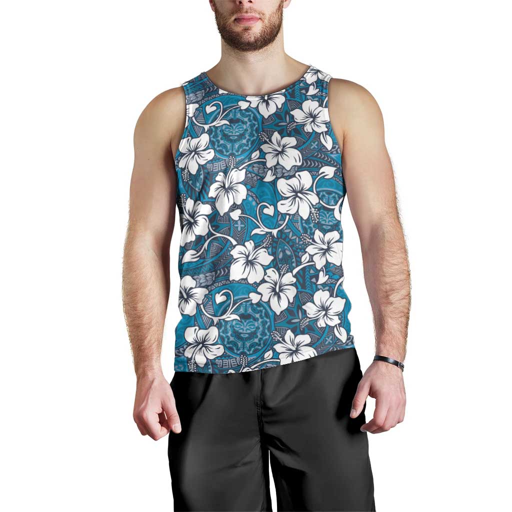 Karakarawa Bula Fiji Men Tank Top Fijian Tapa Seamless Hibiscus - Polynesian Pride