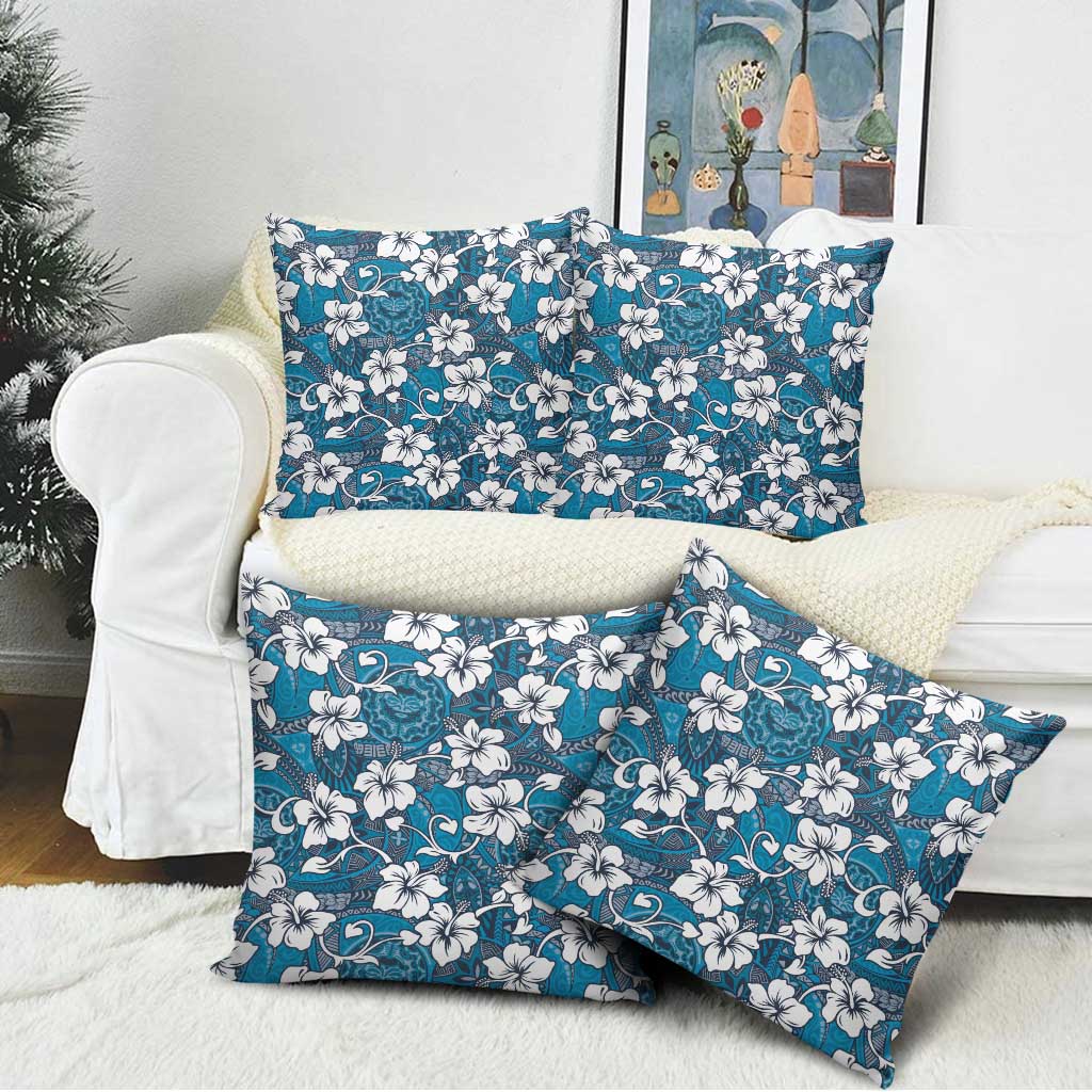 Karakarawa Bula Fiji Pillow Cover Fijian Tapa Seamless Hibiscus - Polynesian Pride