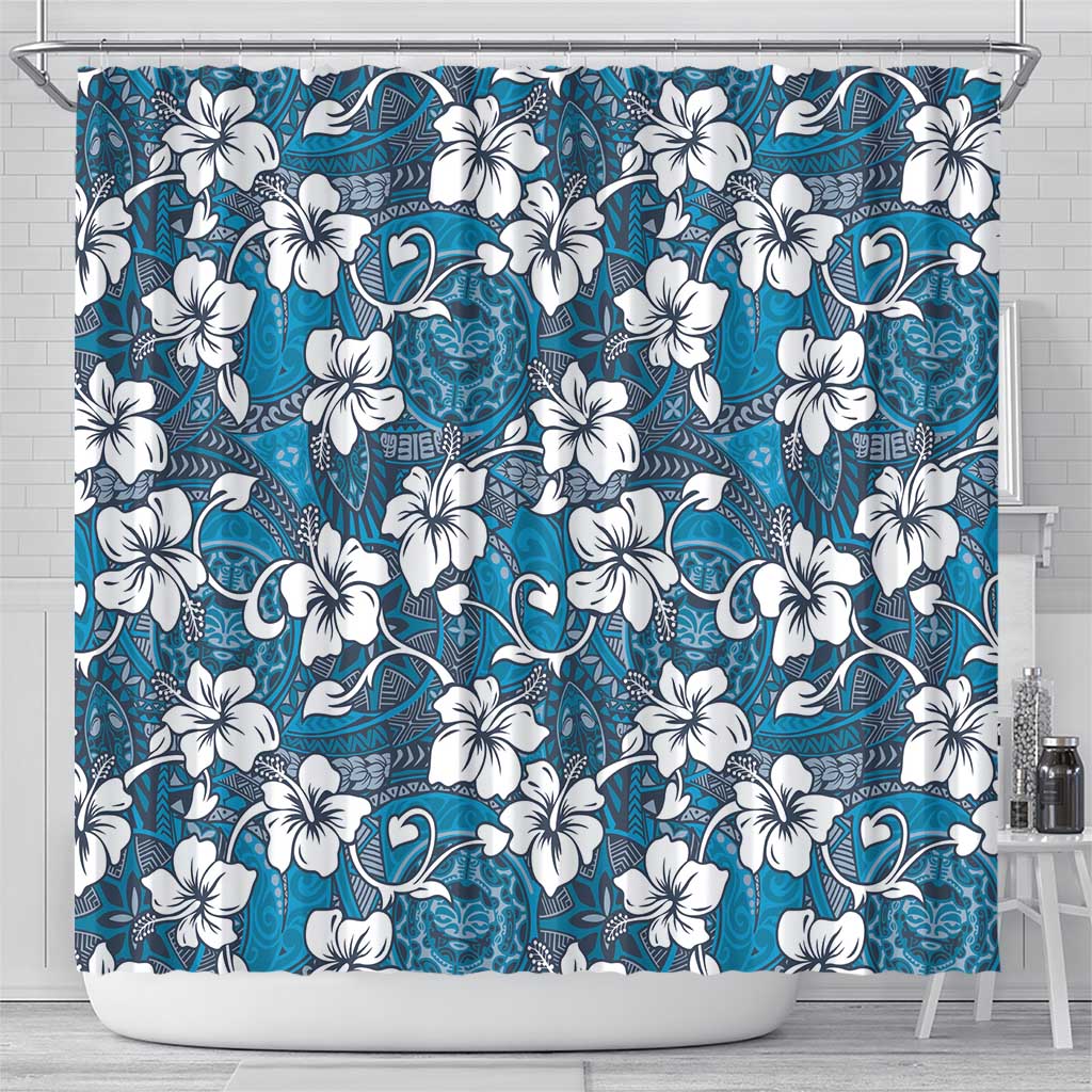 Karakarawa Bula Fiji Shower Curtain Fijian Tapa Seamless Hibiscus LT14 - Polynesian Pride