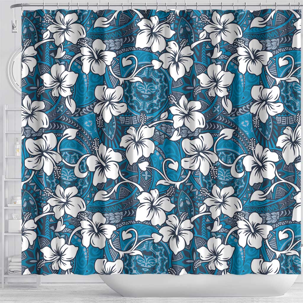 Karakarawa Bula Fiji Shower Curtain Fijian Tapa Seamless Hibiscus LT14 - Polynesian Pride
