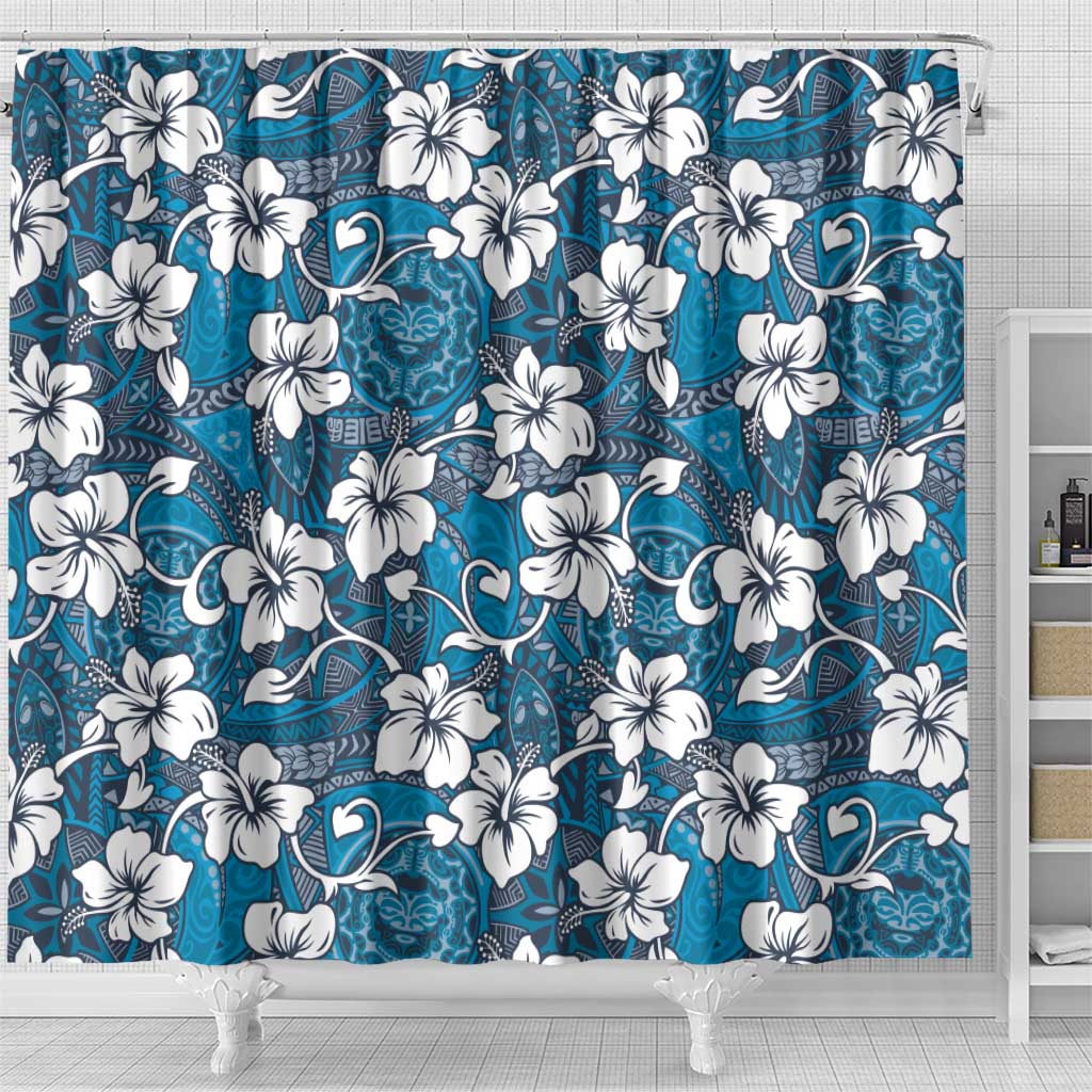 Karakarawa Bula Fiji Shower Curtain Fijian Tapa Seamless Hibiscus LT14 - Polynesian Pride