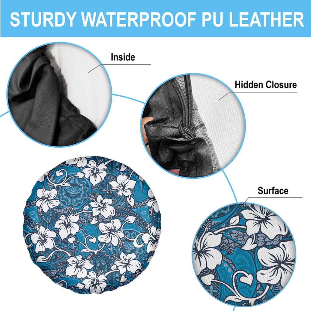 Karakarawa Bula Fiji Spare Tire Cover Fijian Tapa Seamless Hibiscus LT14 - Polynesian Pride