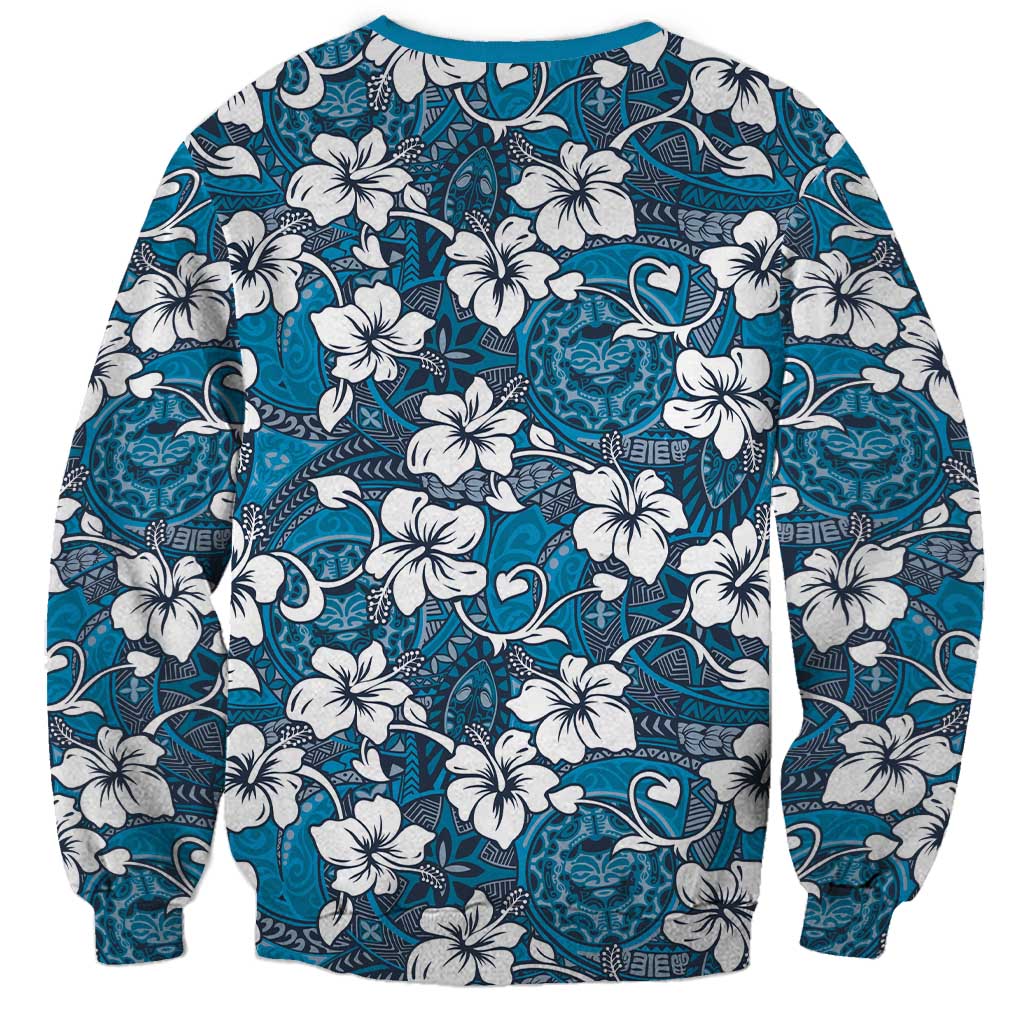 Karakarawa Bula Fiji Sweatshirt Fijian Tapa Seamless Hibiscus LT14 - Polynesian Pride
