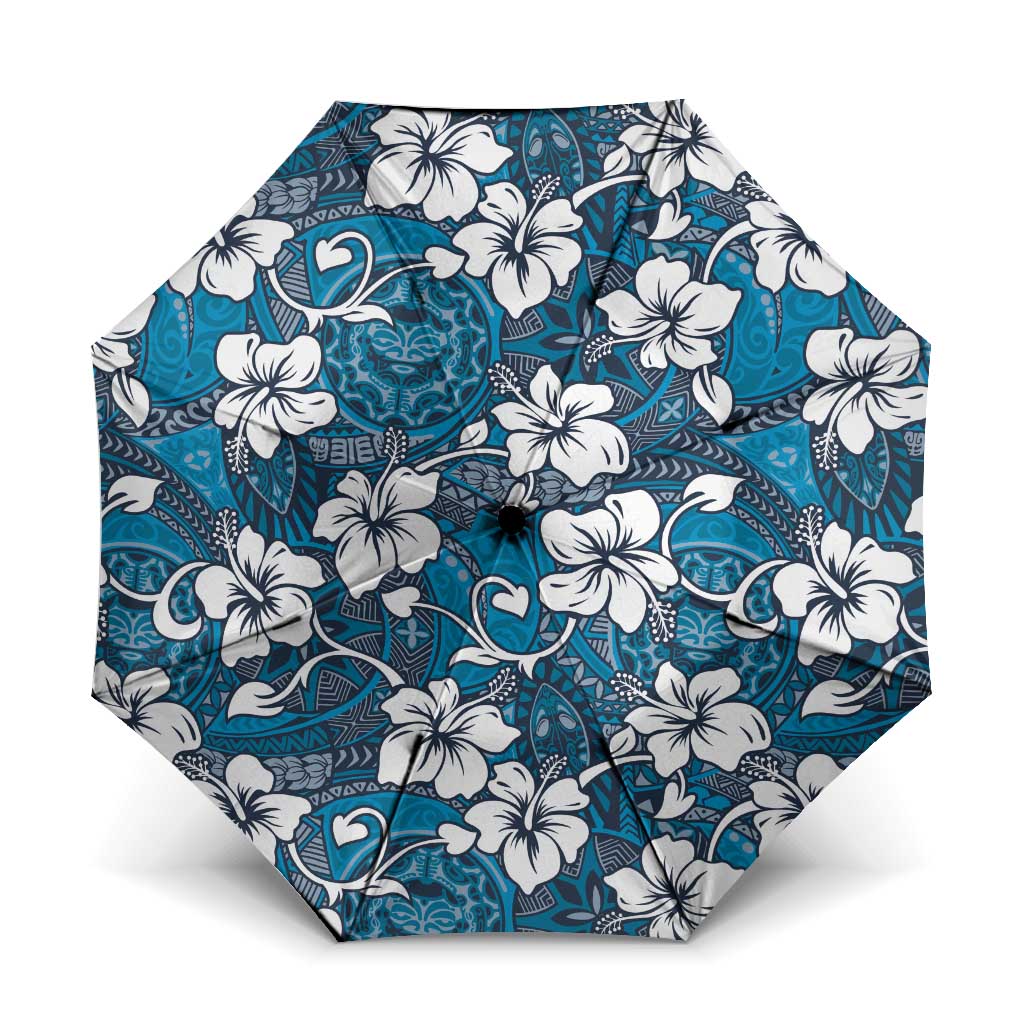 Karakarawa Bula Fiji Umbrella Fijian Tapa Seamless Hibiscus - Polynesian Pride