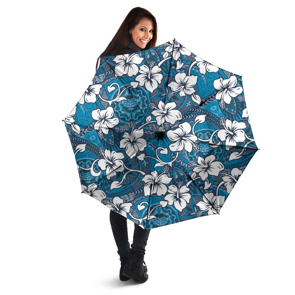 Karakarawa Bula Fiji Umbrella Fijian Tapa Seamless Hibiscus - Polynesian Pride